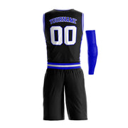Black-Blue Custom Basketball Jerseys and Shorts Team Uniform Set Bulk 