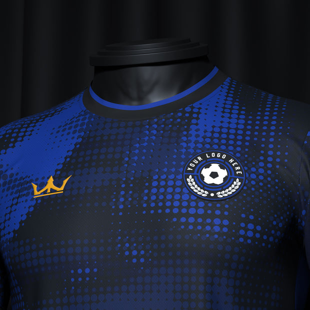 Black-Blue Custom Soccer Jersey Bulk Team 