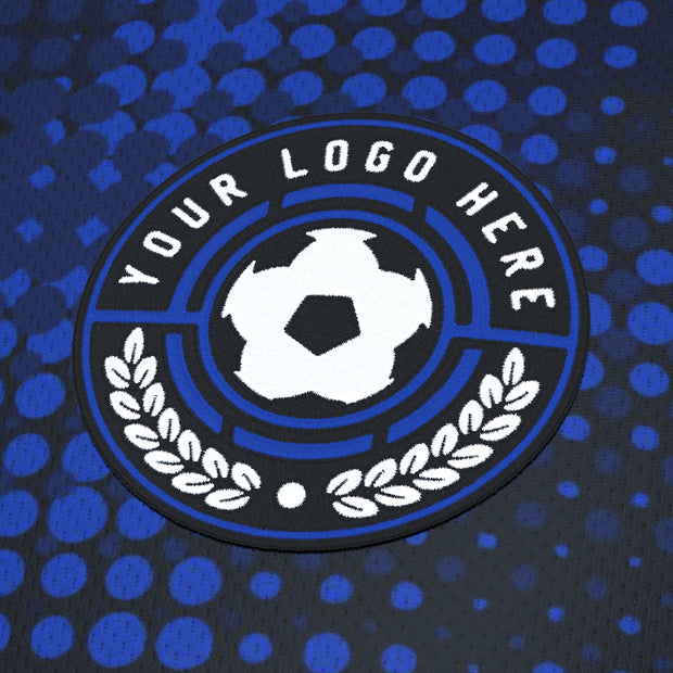 Black-Blue Custom Soccer Jersey Bulk Team Logo Customized