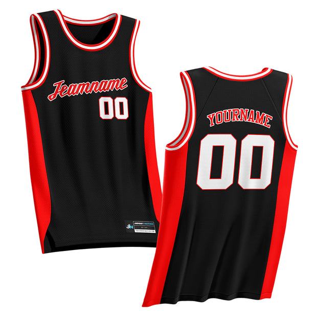 Black-Red Custom Basketball Jersey