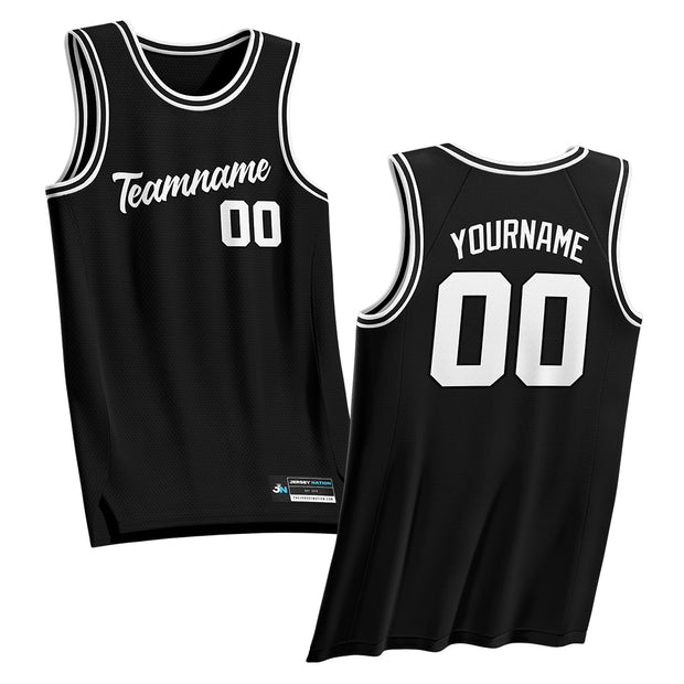 Black-White Custom Basketball Jersey