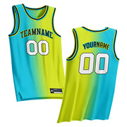 Green-Blue Custom Basketball Jersey