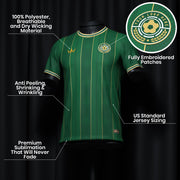 Green-Gold Custom Soccer Jersey Customized Details 