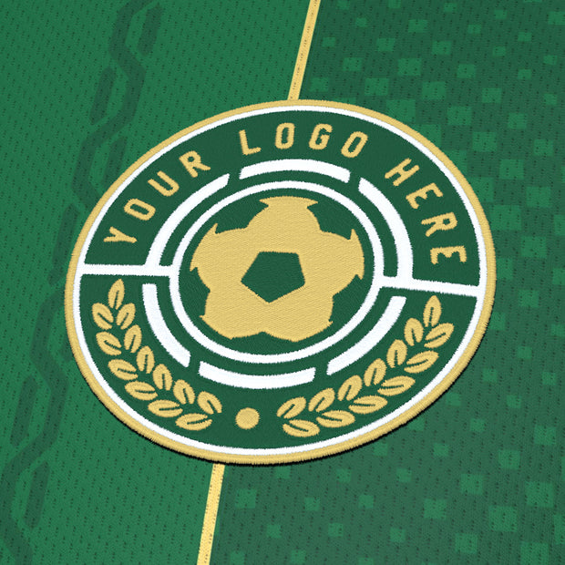 Green-Gold Custom Soccer Jersey Customized Logo