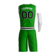 Green-White Custom Basketball Jerseys and Shorts Team Uniform Set Bulk