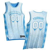Icy Blue Custom Basketball Jersey