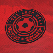 Red-Black Pinstripes Custom Soccer Jersey