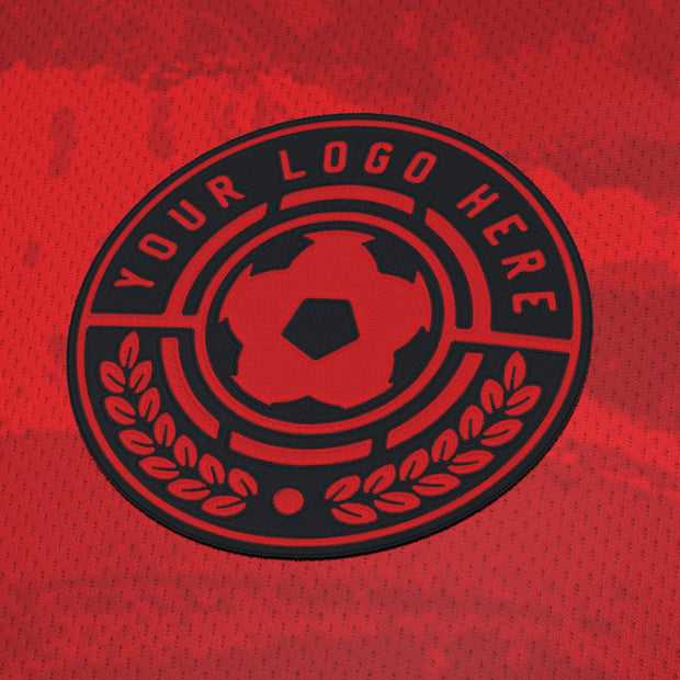 Red-Black Pinstripes Custom Soccer Jersey