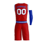 Red-Blue Custom Basketball Jerseys and Shorts Team Uniform Set Bulk