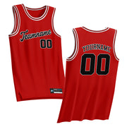 Red Black-White Custom Basketball Jersey