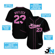 Black-Pink Custom Baseball Jersey Bulk Customized