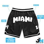 Black-White Custom Basketball Shorts Customized