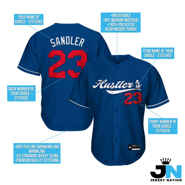 Blue White-Red Custom Baseball Jersey Bulk Customized