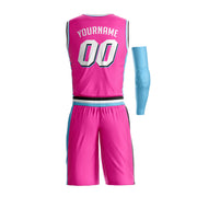 Pink-White Custom Basketball Jersey and Shorts Team Uniform Set Bulk