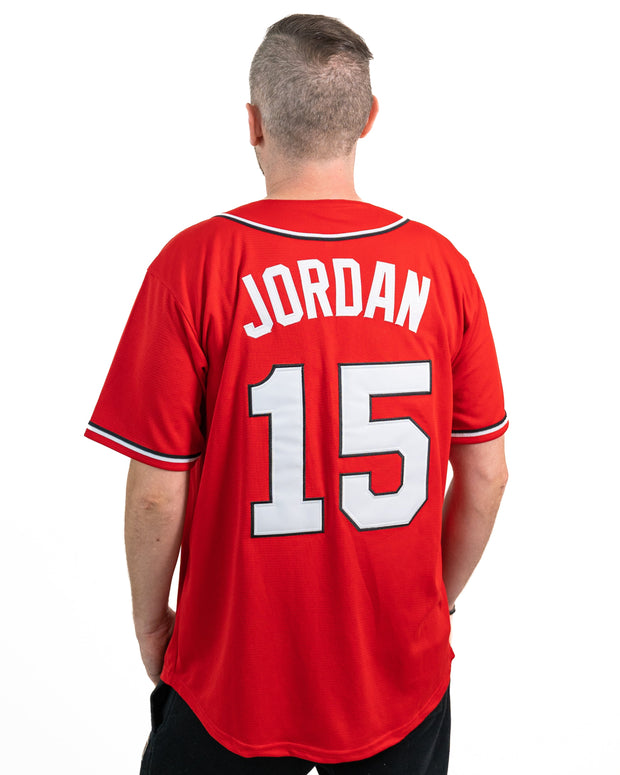 Red-White Custom Baseball Jersey Model 4