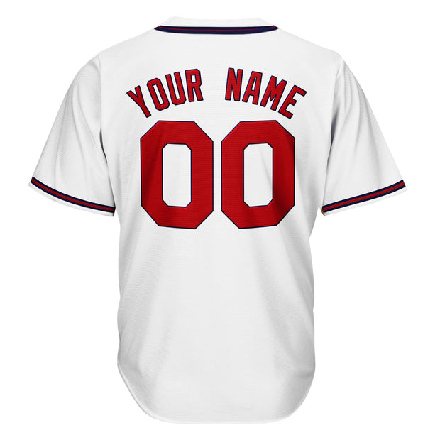 White-Red Custom Baseball Jersey Bulk