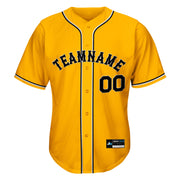 Yellow-Black Custom Baseball Jersey Front