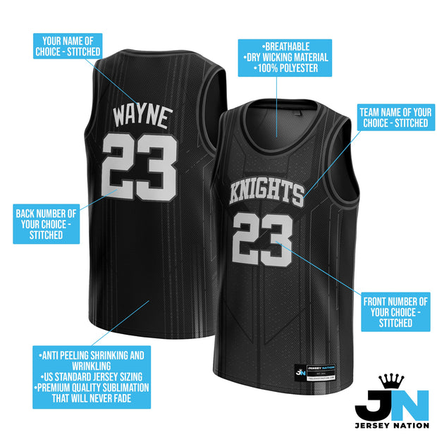 Black-White Custom Basketball Jersey