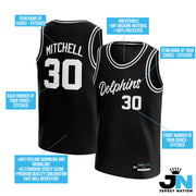 Black-White Custom Basketball Jersey